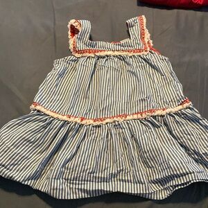 Peas and Queues Railroad Stripe Dress